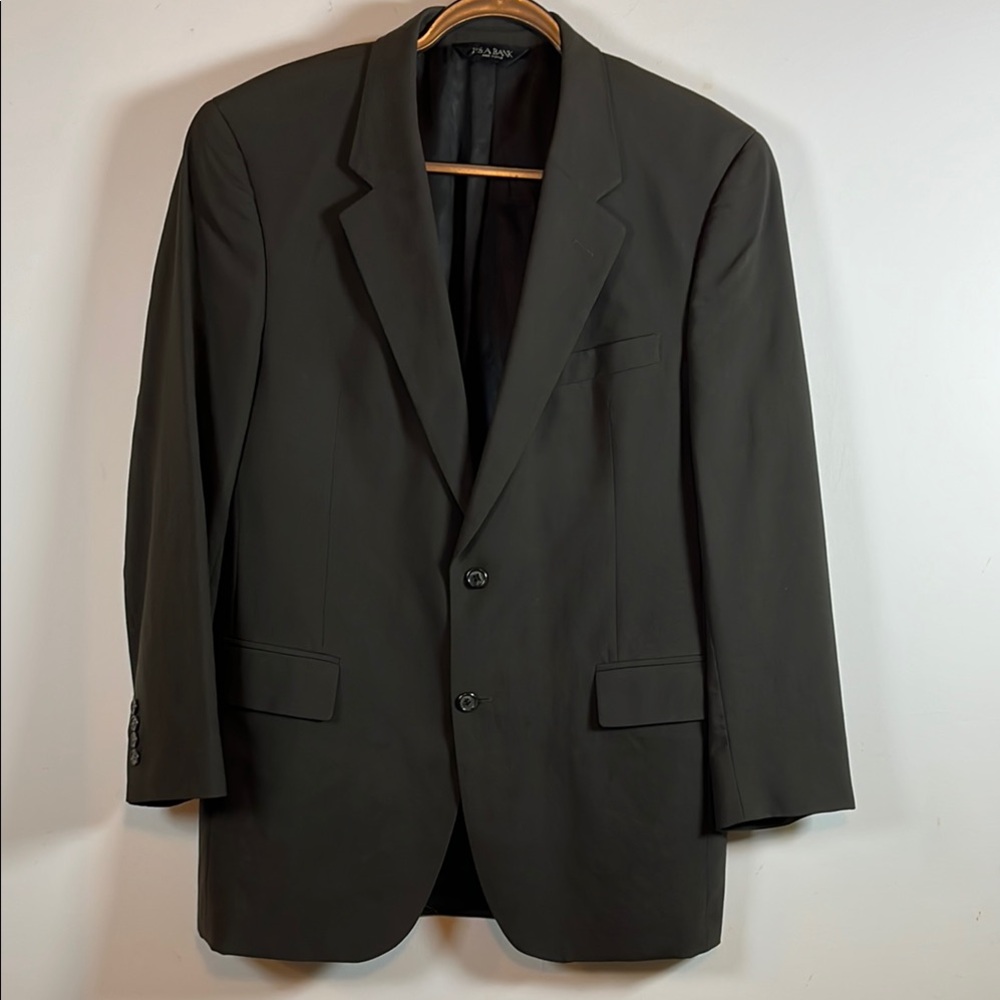 Jos. A. Bank Blazer Men's 40R Brown Wool Structured Single Breasted Suit Coat